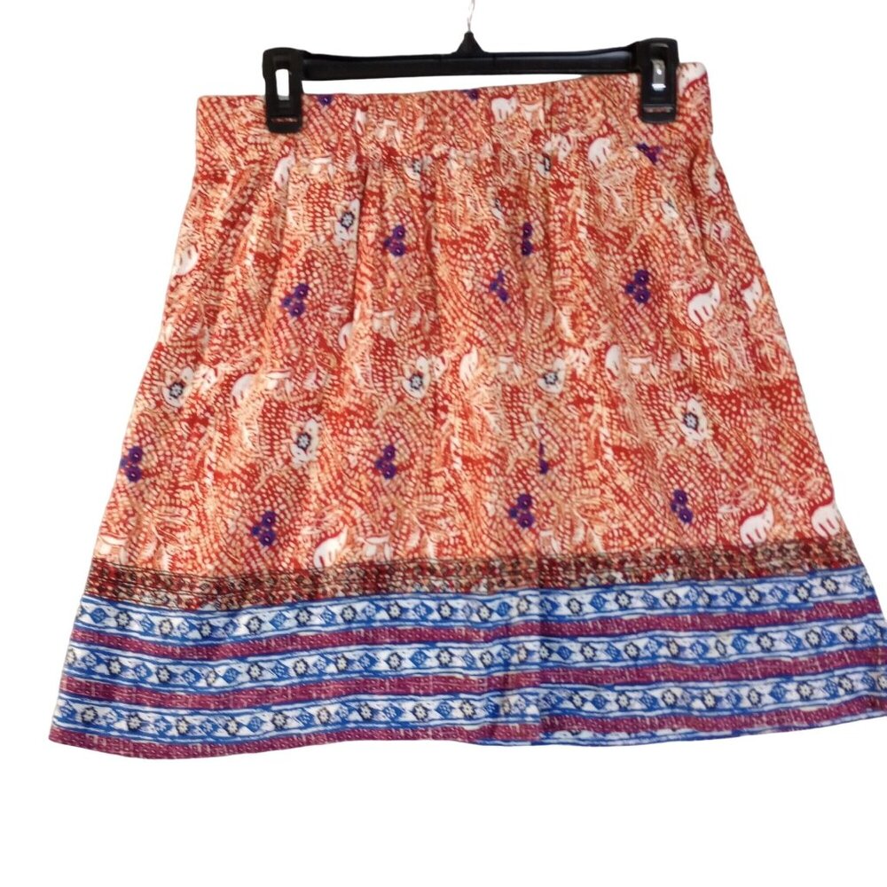 Cabi Skirt Bella Batik Boho Pockets Elastic Waist Womens Size M